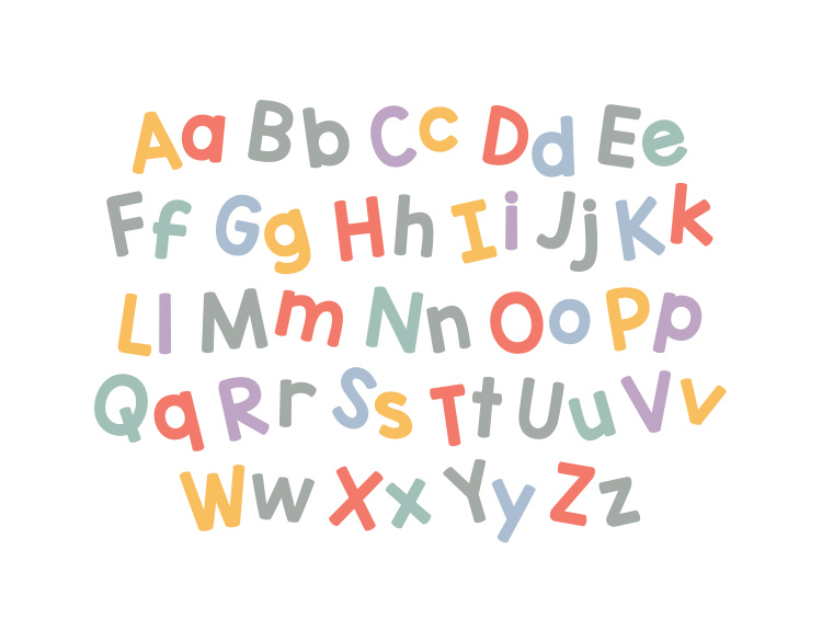 Make learning fun and colorful with this Multicolor Alphabet Art Print, featuring a full A–Z display in playful, mixed-color lettering.