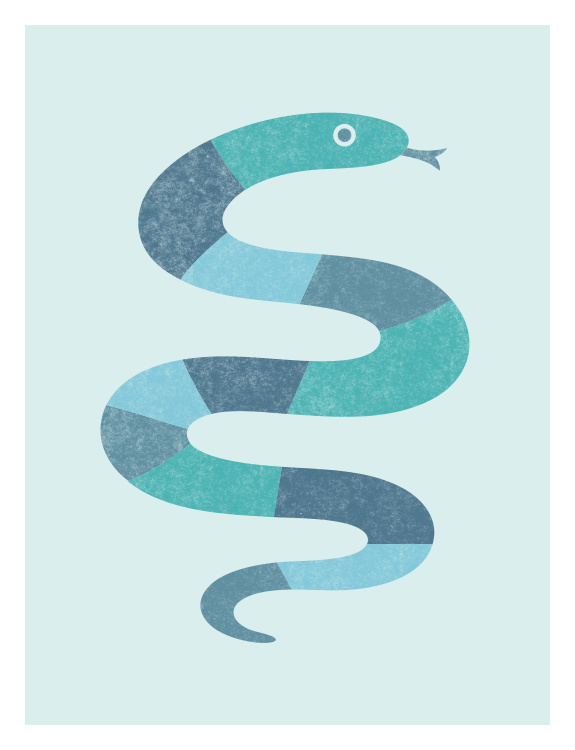 Add a playful and adventurous touch to your space with this Jungle Snake Art Print, featuring a winding snake illustration in soft, earthy green tones.