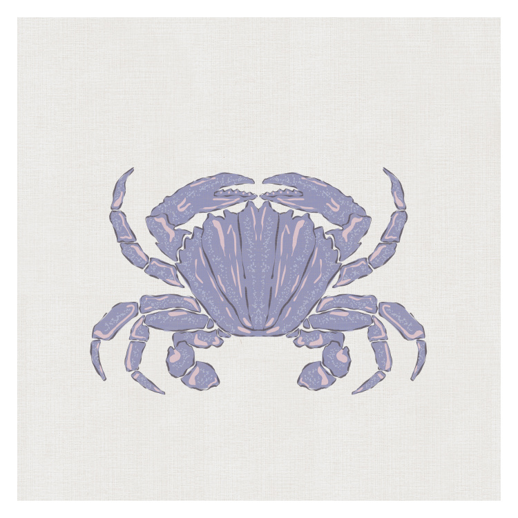 Bring a breezy seaside feel to your space with this Coastal Crab Art Print, featuring a beautifully illustrated crab in soft ocean-inspired hues.
