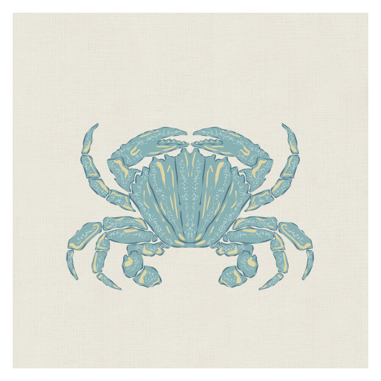 Bring a breezy seaside feel to your space with this Coastal Crab Art Print, featuring a beautifully illustrated crab in soft ocean-inspired hues.