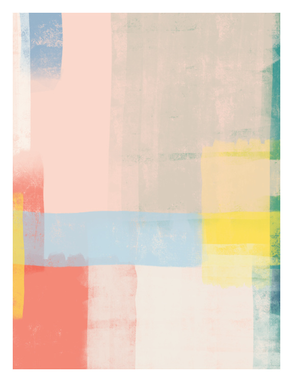 Elevate your space with this Haze Theory Wallpaper, a modern abstract watercolor design featuring soft layered brushstrokes in muted pastel tones.
