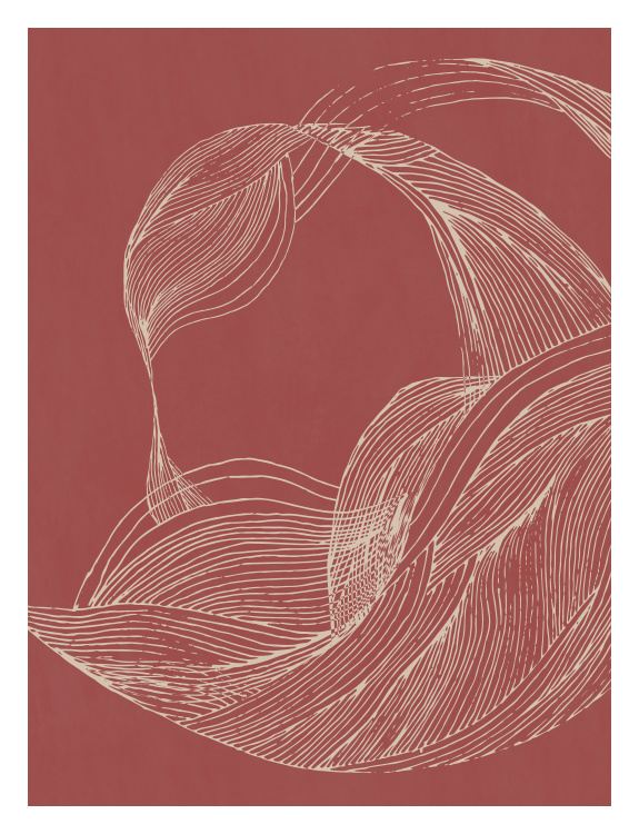 Make a bold, expressive statement with this Free Movements One Art Print, featuring flowing, hand-drawn linework that forms an organic abstract shape against a deep, textured background.