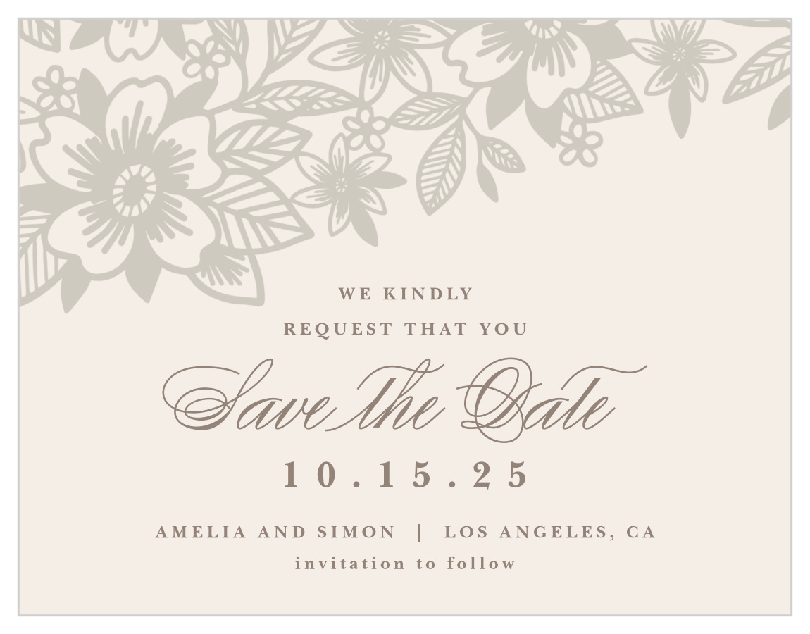 Elegant Lace Save the Date Magnets
