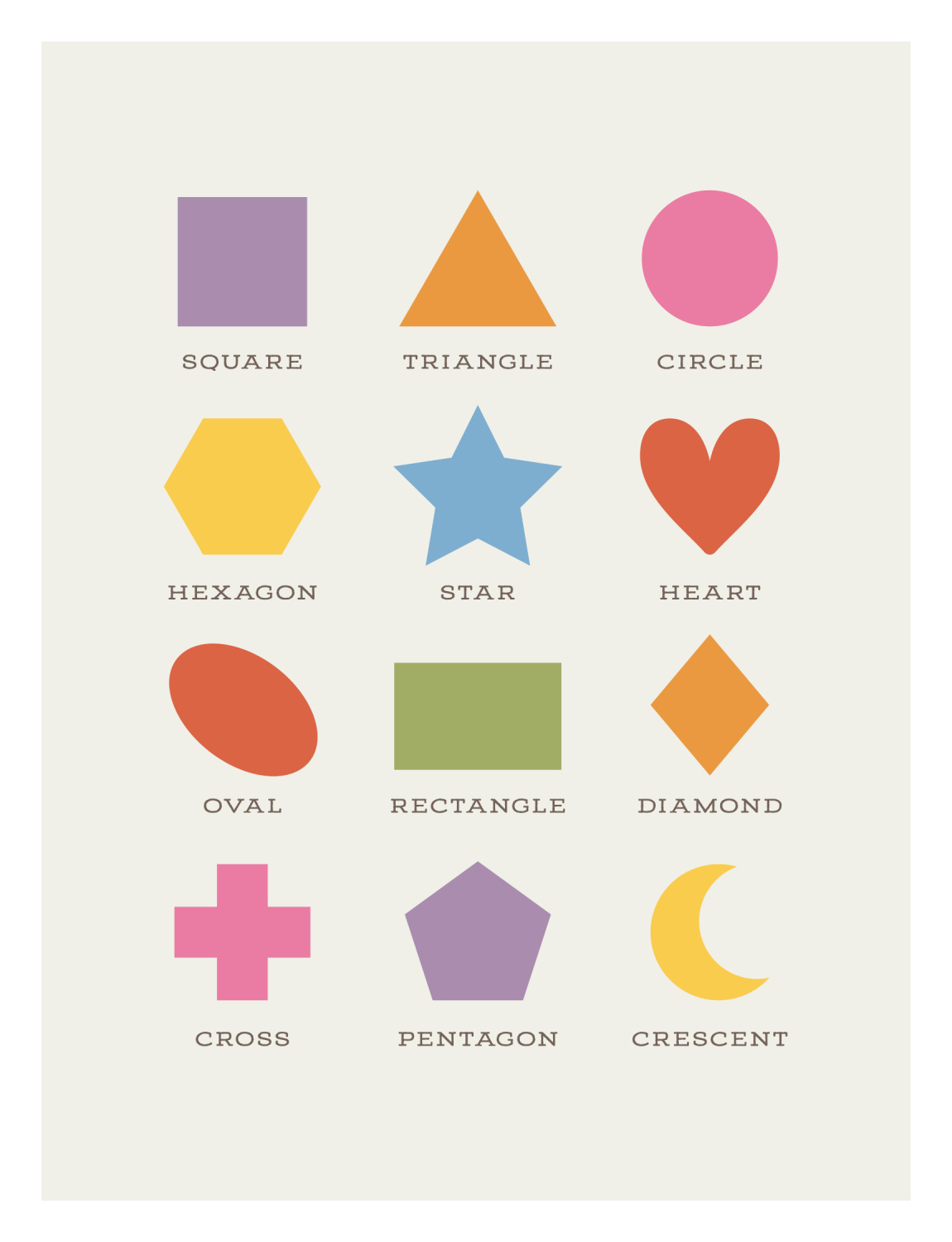 Colorful Shapes Art Print
