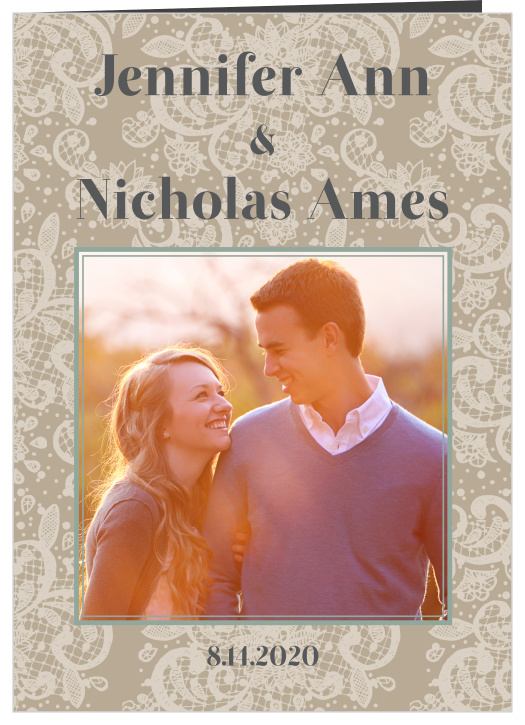 Walk family and friends through each step of your ceremony with our Elegant Lace Wedding Programs.