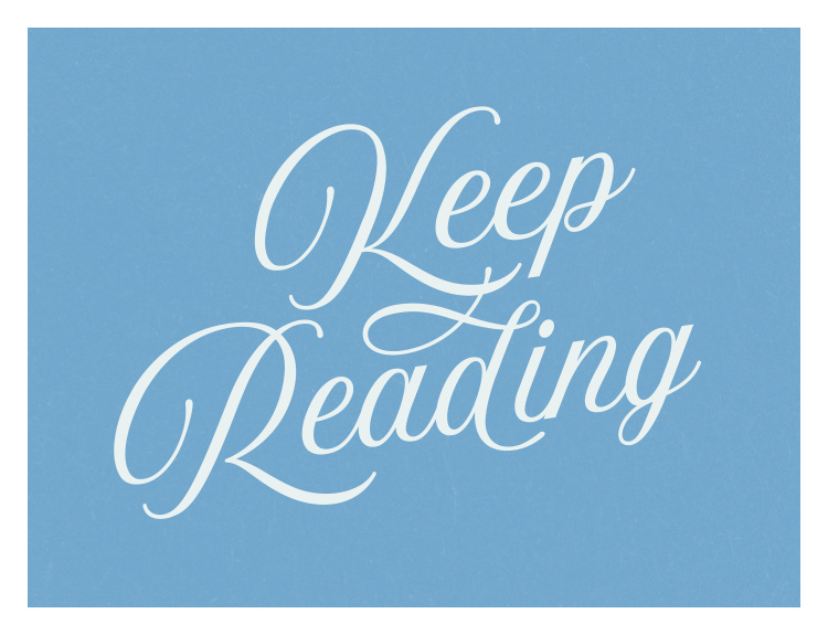 Inspire a love of books with this Keep Reading Art Print, featuring elegant script typography set against a calming blue gradient background.