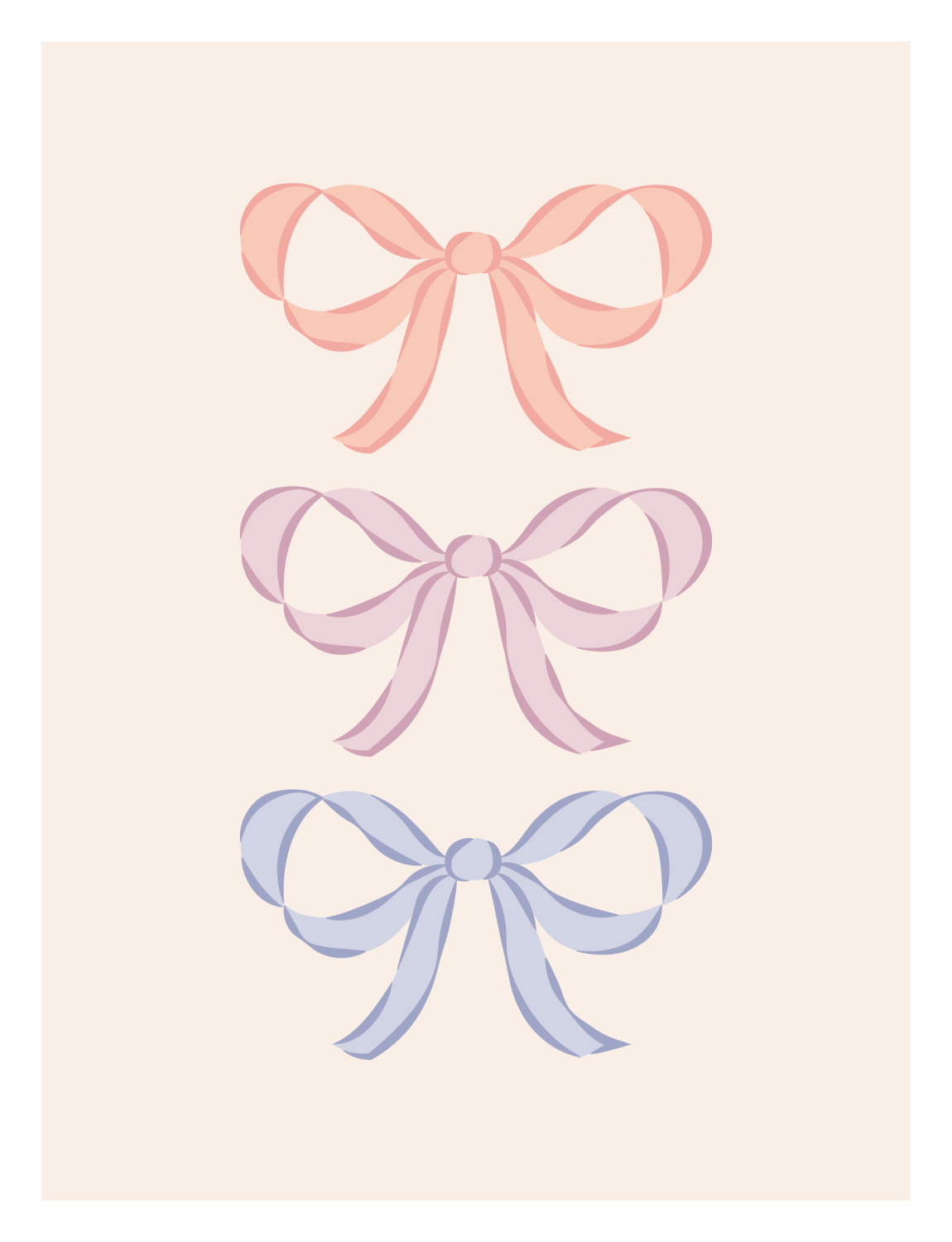 Sweet Bows Art Print