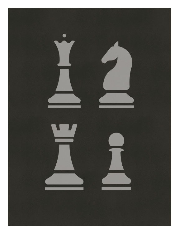Add a touch of strategy and sophistication to your space with this Chess Pieces Art Print, featuring a minimalist arrangement of classic chess icons.