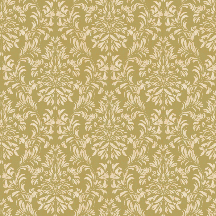 Obsidian Flora Wallpaper showcases an elegant vintage damask pattern with flowing botanical scrollwork, ornate acanthus leaves, and timeless floral motifs for a richly sophisticated look.