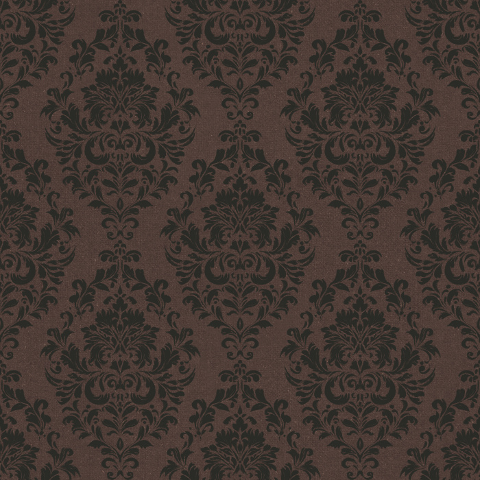 Botany Damask Wallpaper features an elegant botanical damask pattern with ornate scrolling foliage, intricate floral medallions, and timeless Victorian-inspired detailing.