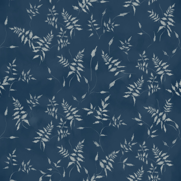 Spring Fern Wallpaper features delicate watercolor fern fronds scattered across a soft textured backdrop, creating a calming botanical wallpaper with an airy, organic feel.