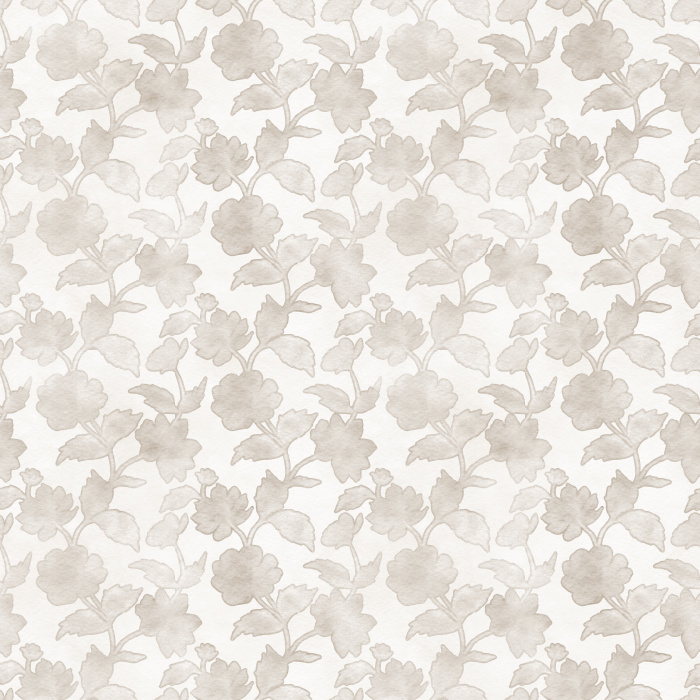 Unique Garden Wallpaper features a delicate allover floral pattern with softly painted blossoms and trailing botanical vines, creating an elegant watercolor wallpaper inspired by vintage garden illustrations.