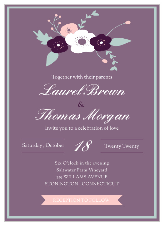 If you are looking for an invite that exudes classic sophistication, our Fantastically Floral is the invitation for you.