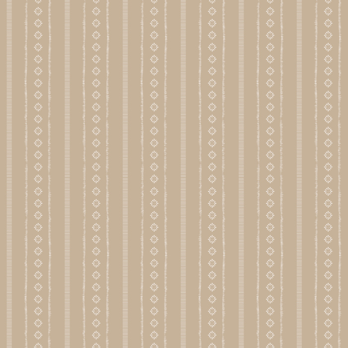 Prairie Stripe Wallpaper features delicate vertical stripes accented with tiny geometric diamond details, creating a timeless Western-inspired pattern with understated rustic elegance.