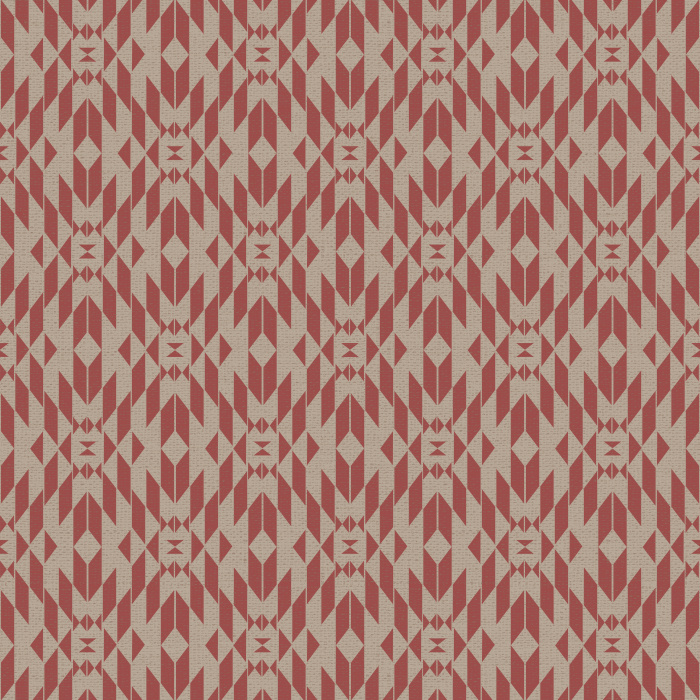 Los Alamos Pattern Wallpaper features bold Southwestern geometric motifs arranged in a striking vertical layout inspired by traditional Navajo and desert weaving designs.