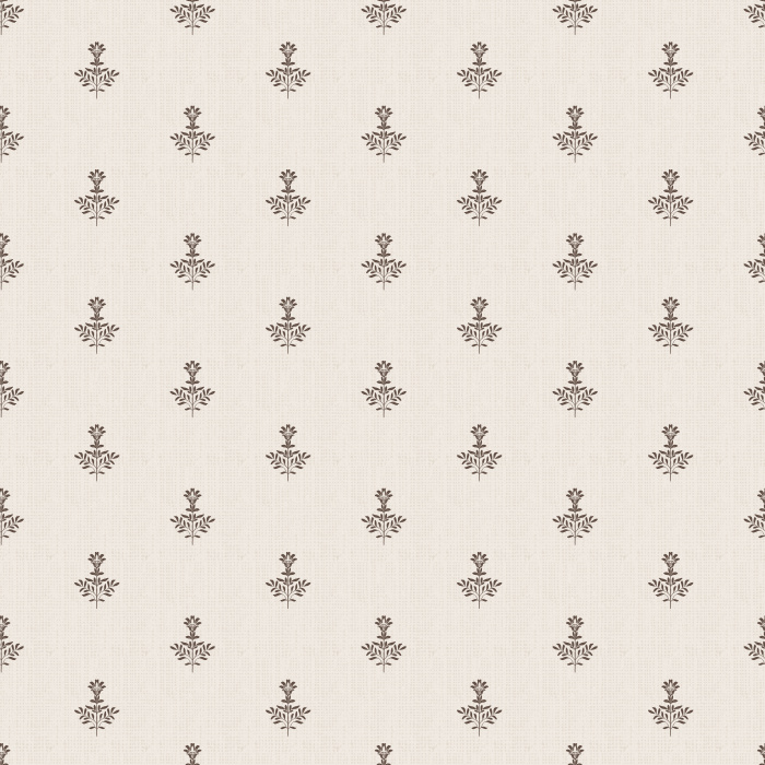 Heirloom Stem Wallpaper features delicate floral sprigs arranged in a timeless tossed pattern inspired by vintage cottage textiles and traditional botanical prints.
