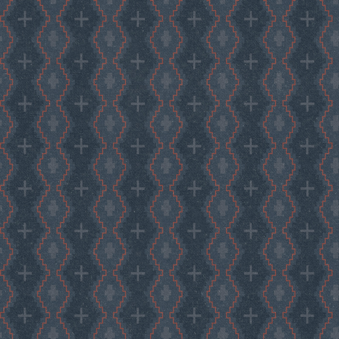 Rustic Pattern Wallpaper features a refined Southwestern-inspired stripe with woven geometric motifs and subtle textile texture for a timeless artisan look.
