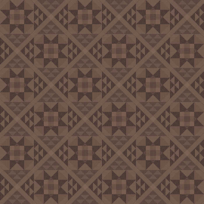 Coverlet Pattern Wallpaper brings timeless heritage style to your home with a woven-inspired geometric pattern reminiscent of traditional patchwork quilts and vintage coverlets.