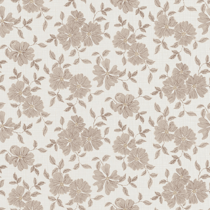 Bring timeless charm to your home with Floral Etching Wallpaper, a delicate vintage-inspired floral wallpaper featuring hand-drawn blossoms and leafy stems arranged in an elegant allover pattern.