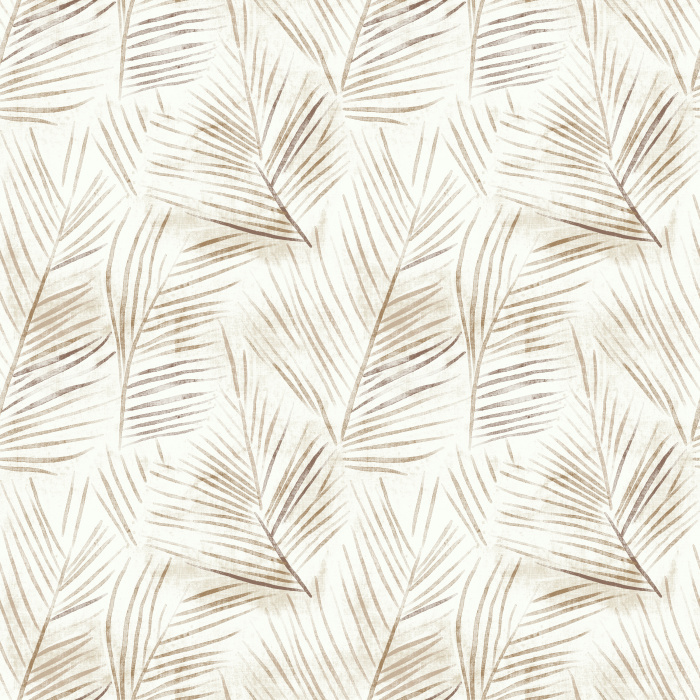 Transform your home into a serene retreat with Coastal Canopy Wallpaper, a hand-drawn tropical wallpaper featuring airy palm fronds arranged in an elegant overlapping pattern.