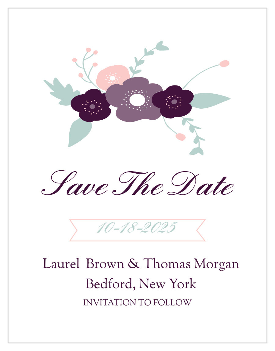 Fantastically Floral Save the Date Cards