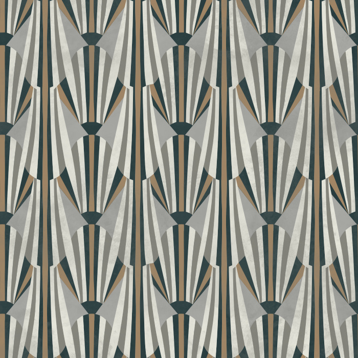 Make a bold statement with Flamboyant Arches Wallpaper, an Art Deco geometric wallpaper featuring elegant fan motifs, layered arches, and striking architectural symmetry.