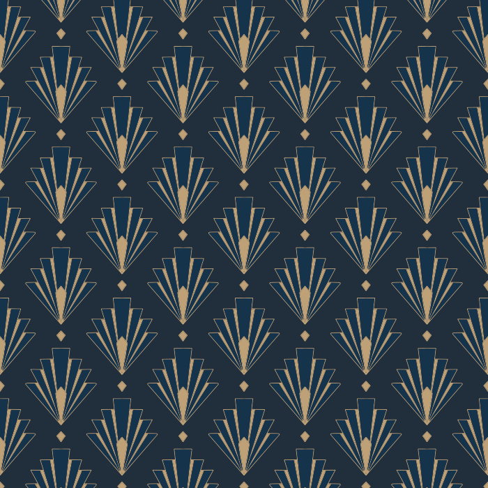 Bring timeless sophistication to your space with Deco Rays Wallpaper, a striking Art Deco geometric wallpaper featuring elegant fan-shaped sunburst motifs arranged in a refined repeating pattern.