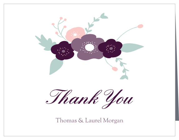 The bold design of our Fantastically Floral thank you card is a modern, yet sophisticated way to thank your friends and family for their generosity.