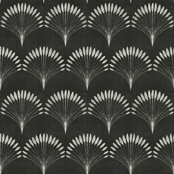 Add refined Art Deco style to your space with Solstice Fan Wallpaper, featuring a delicate repeating fan motif inspired by vintage design.