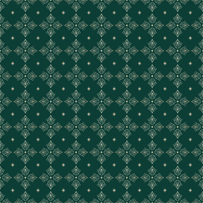 Bring timeless Art Deco elegance to your home with Deco Rosette Wallpaper, featuring a delicate repeating rosette and geometric motif.