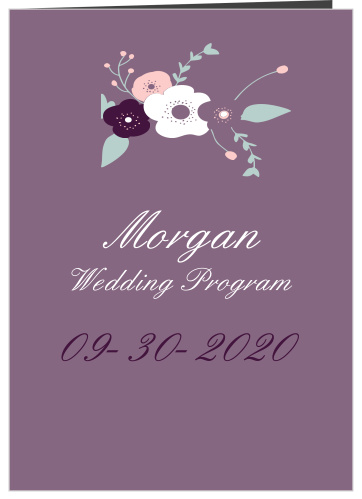 Our Fantastically Floral wedding program is a perfect match to the rest of the Fantastically Floral wedding suite.