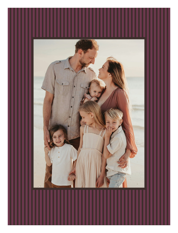 Perfect Stripes Photo Art Print pairs a favorite family photo with a bold striped border for a clean, personalized display.