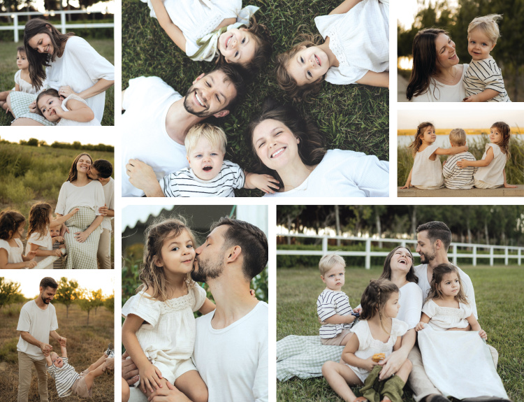 Memory Collection Photo Art Print brings favorite photos together in a modern collage for a personalized display of meaningful moments.