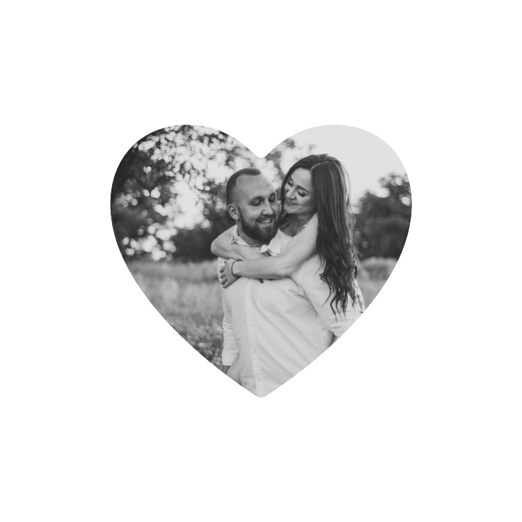 Love Heart Photo Art Print showcases a favorite photo inside a simple heart shape for a sweet, personalized display.