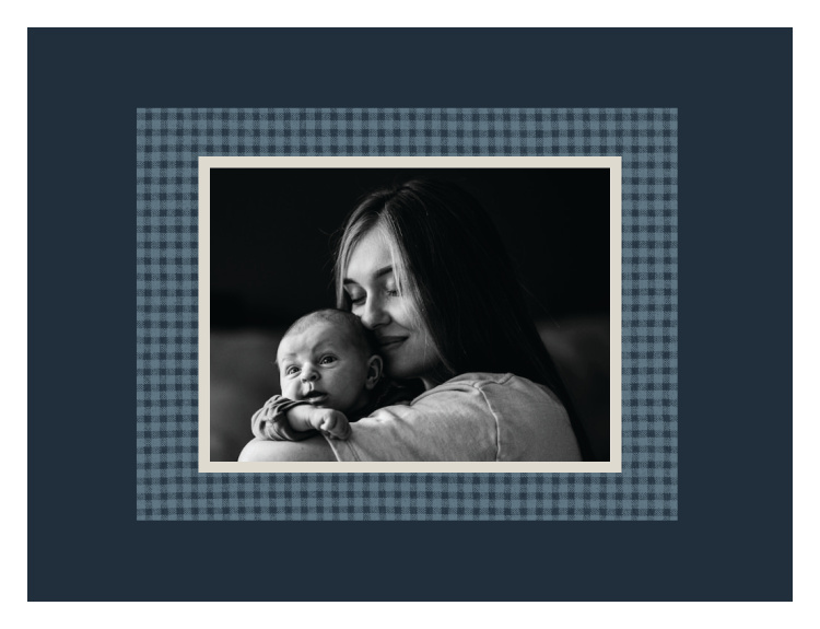 Little Gingham Photo Art Print pairs a favorite photo with a classic gingham border for a charming, personalized display.