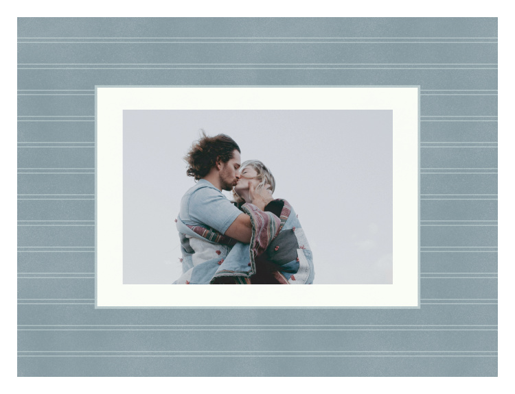 Double Stripe Photo Art Print pairs a favorite photo with a simple double stripe background.