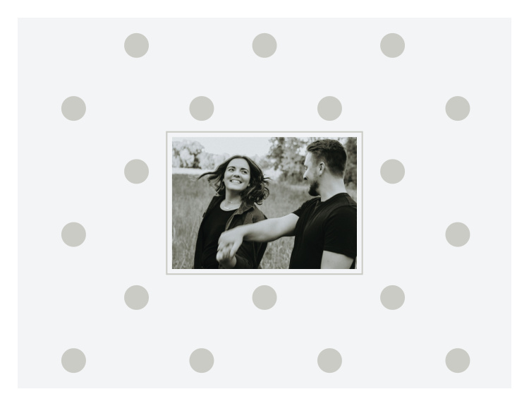 Dotted Charm Photo Art Print pairs a favorite photo with a bold, oversized polka dot background.
