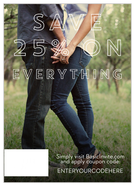 This partner card design includes customizable text, a location for you to upload your logo, and a location for a large photo upload. The back of this card includes our color guide, complete with printed swatches of our current color offerings.
Important
We ask that you do not order more than a 1 month supply to help minimize waste. You can always order more, and they will always arrive within a week.