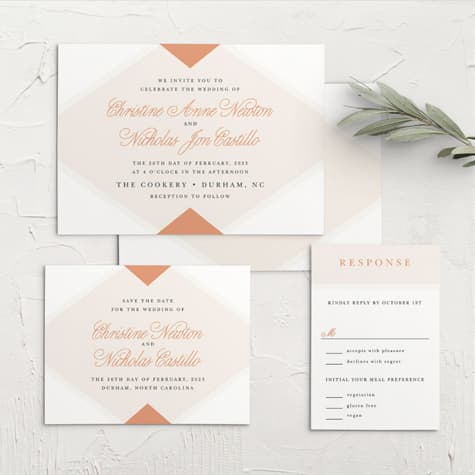 Champagne & Tables Wedding Invitations