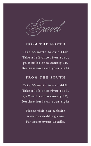 Help in making sure that your guests arrive, stress-free, to your event, with our Victorian Frame Direction Cards!