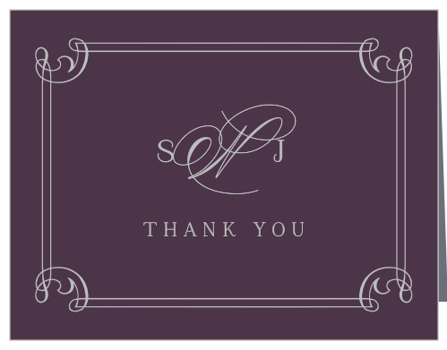 Let your loved ones know how much you appreciate their support, with our Victorian Frame Wedding Thank You Cards!