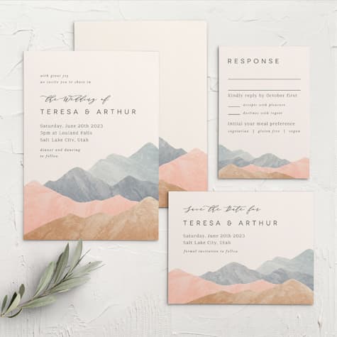 Mystic Mountains Wedding Invitations