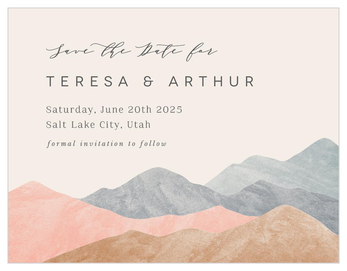 Mystic Mountains Save the Date Cards