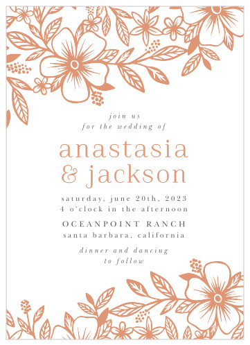 Surround yourself with family and friends on your special day with our Floral Whimsy Wedding Invitations.