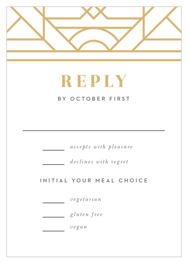 One size fits all response card.