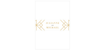 Our Art Deco Belly Band is the perfect compliment to the Art Deco or any other invitation set.