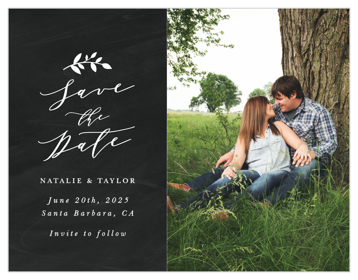 Chalkboard Art Save the Date Cards