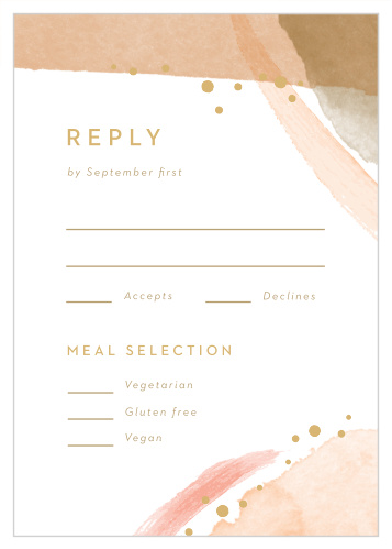 Choose our lovely Modern Desert Response Cards to include in your wedding suite for completing your guest list!