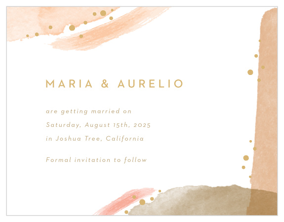 Announce your recent engagement, and upcoming wedding, with our beautiful Modern Desert Save the Date Magnets!