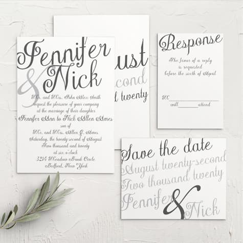 Plain Elegance Wedding Invitations